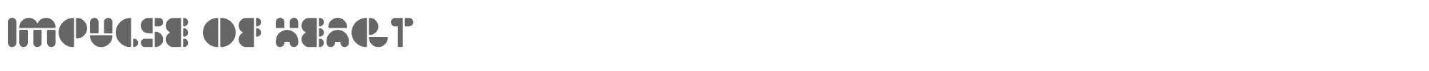 Sample characters impulse of heart Font